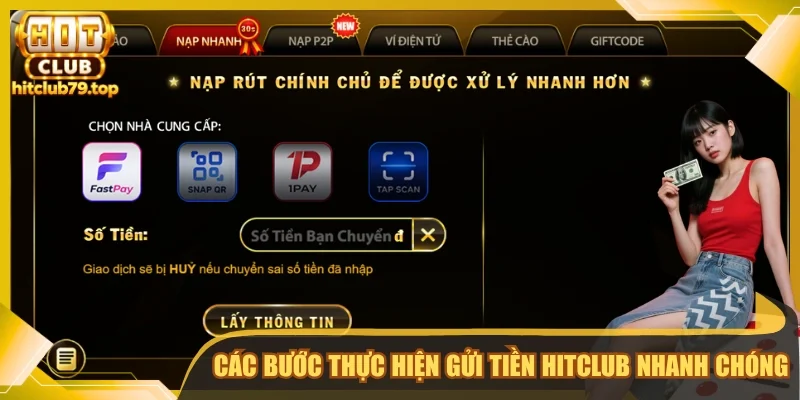 HITCLUB ⭐️ Link Cổng Game Bài Hit Club Uy Tín Cược +79k | Hình số 32 Các bước thực hiện gửi tiền hitclub nhanh chóng