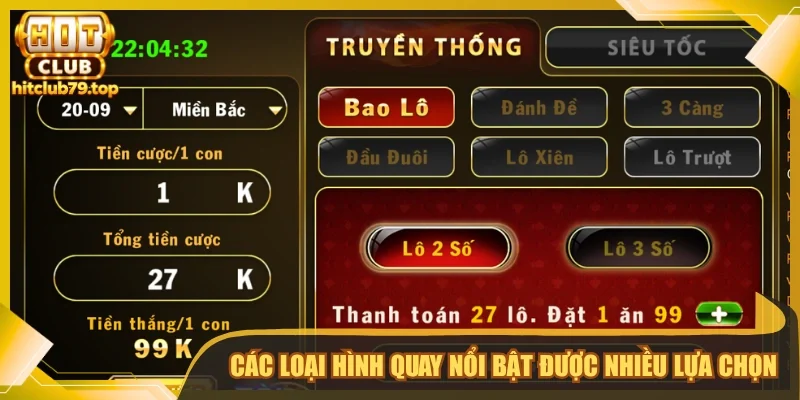 Các loại hình quay nổi bật được nhiều lựa chọn