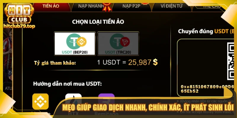 Nạp Tiền Hitclub - Hướng Dẫn Đủ Phương Thức An Toàn | Hình số 4 Mẹo giúp giao dịch nhanh, chính xác, ít phát sinh lỗi