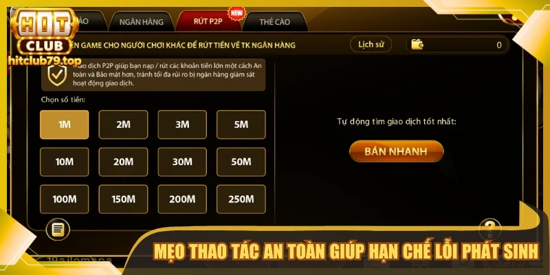 Mẹo thao tác an toàn giúp hạn chế lỗi phát sinh