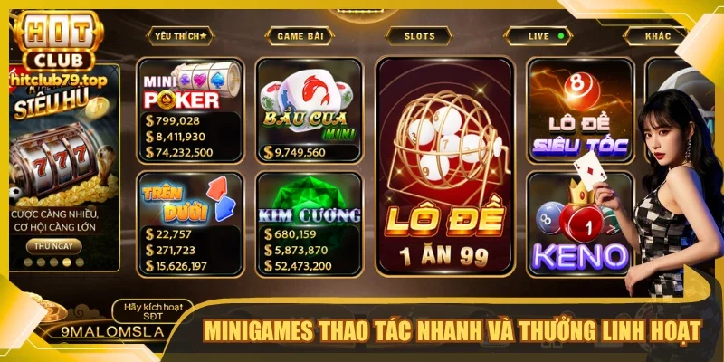 HITCLUB ⭐️ Link Cổng Game Bài Hit Club Uy Tín Cược +79k | Hình số 30 Minigames thao tác nhanh và thưởng linh hoạt